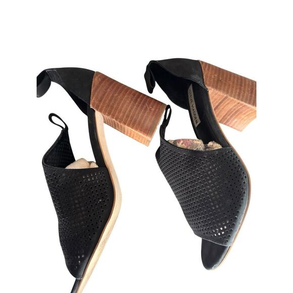 Steve Madden Women Shauna Ankle Suede Open Toe pump sandals shoes sz 7.5M - Picture 2 of 8